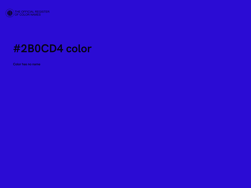#2B0CD4 color image