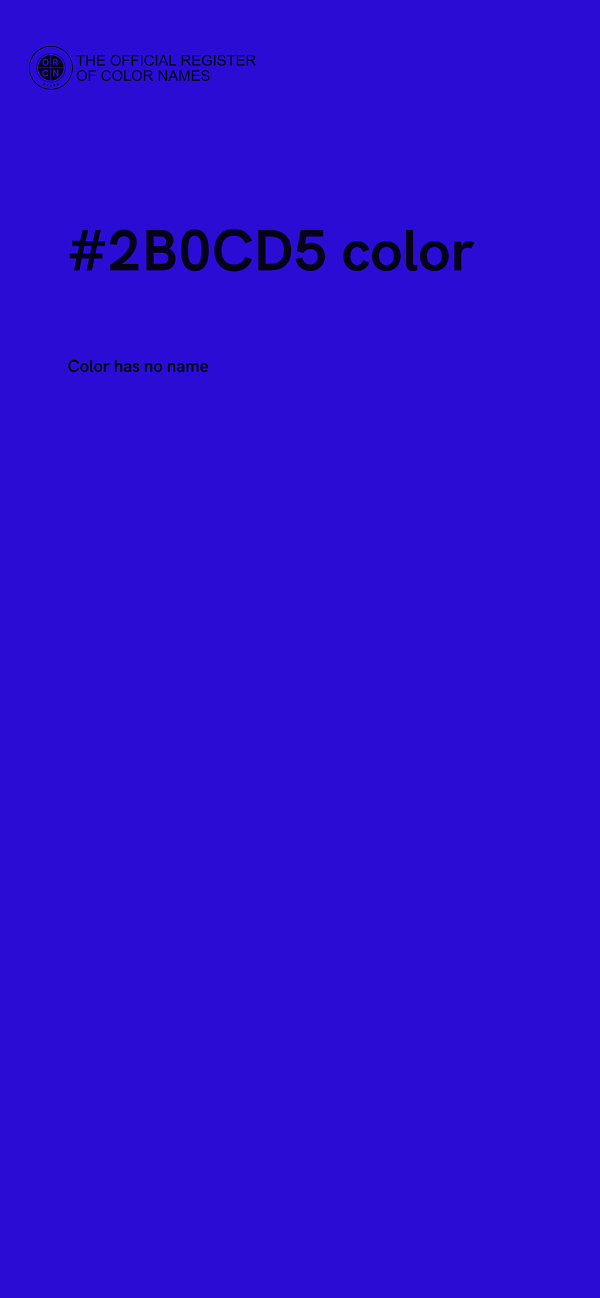 #2B0CD5 color image