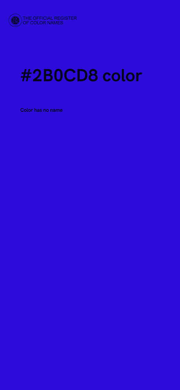 #2B0CD8 color image