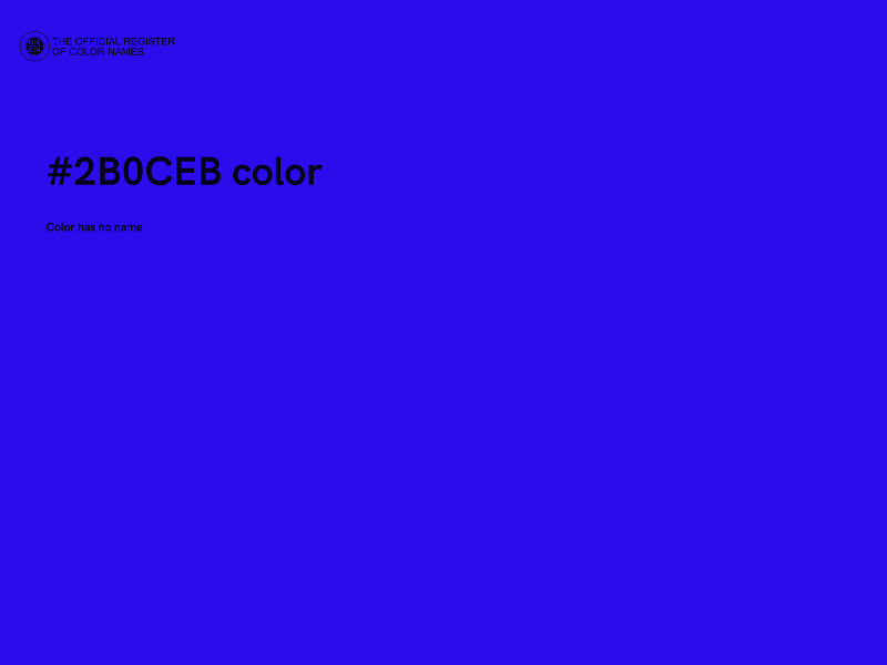 #2B0CEB color image
