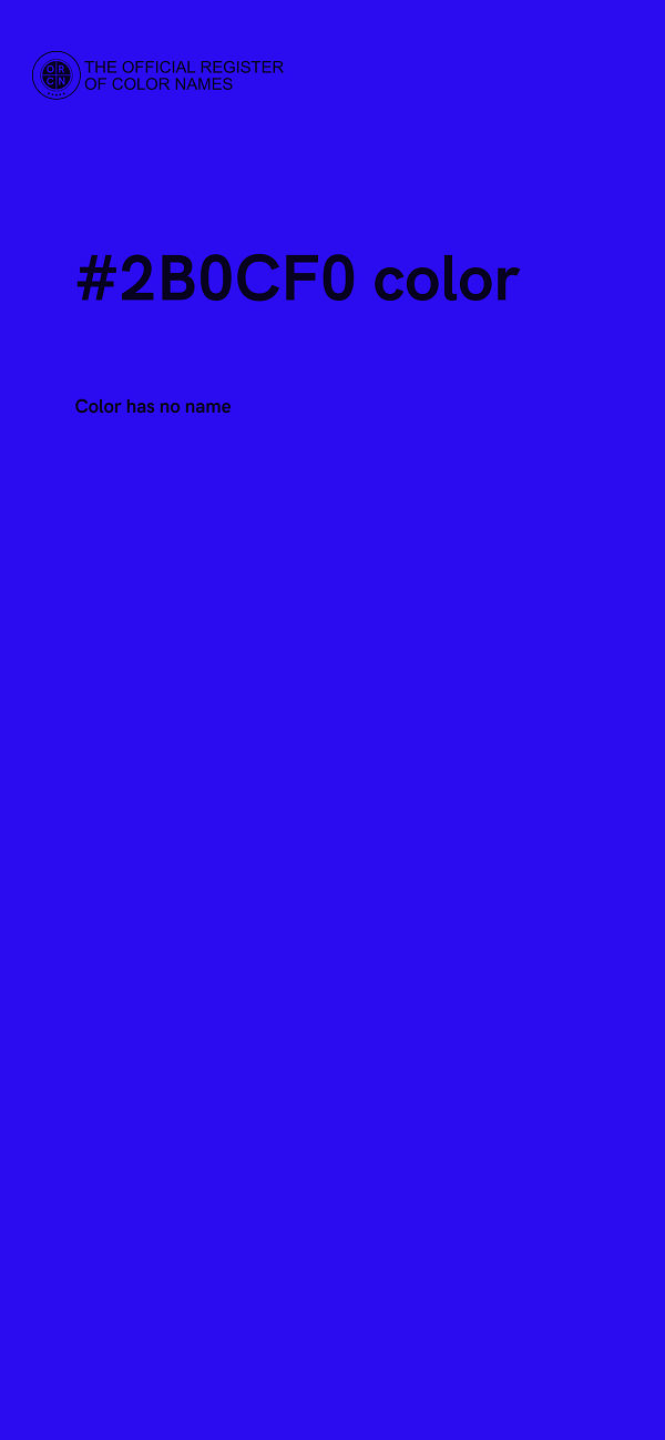 #2B0CF0 color image