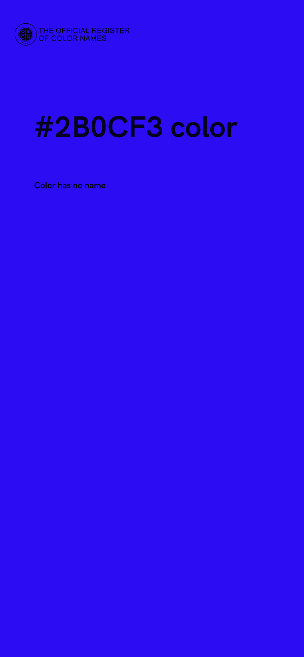 #2B0CF3 color image