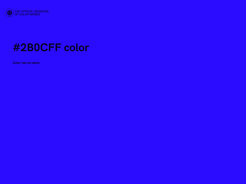 #2B0CFF color image