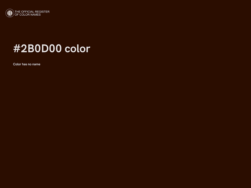 #2B0D00 color image