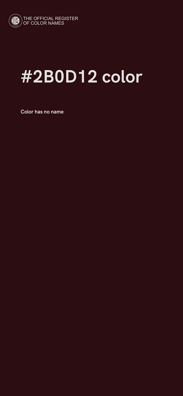 #2B0D12 color image