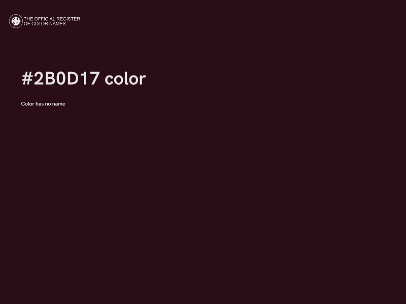 #2B0D17 color image