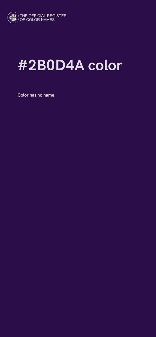 #2B0D4A color image