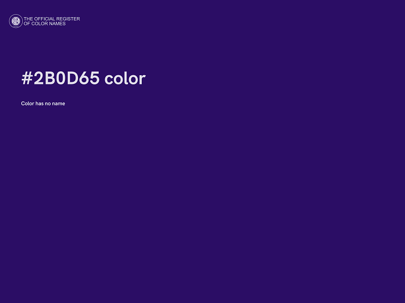 #2B0D65 color image