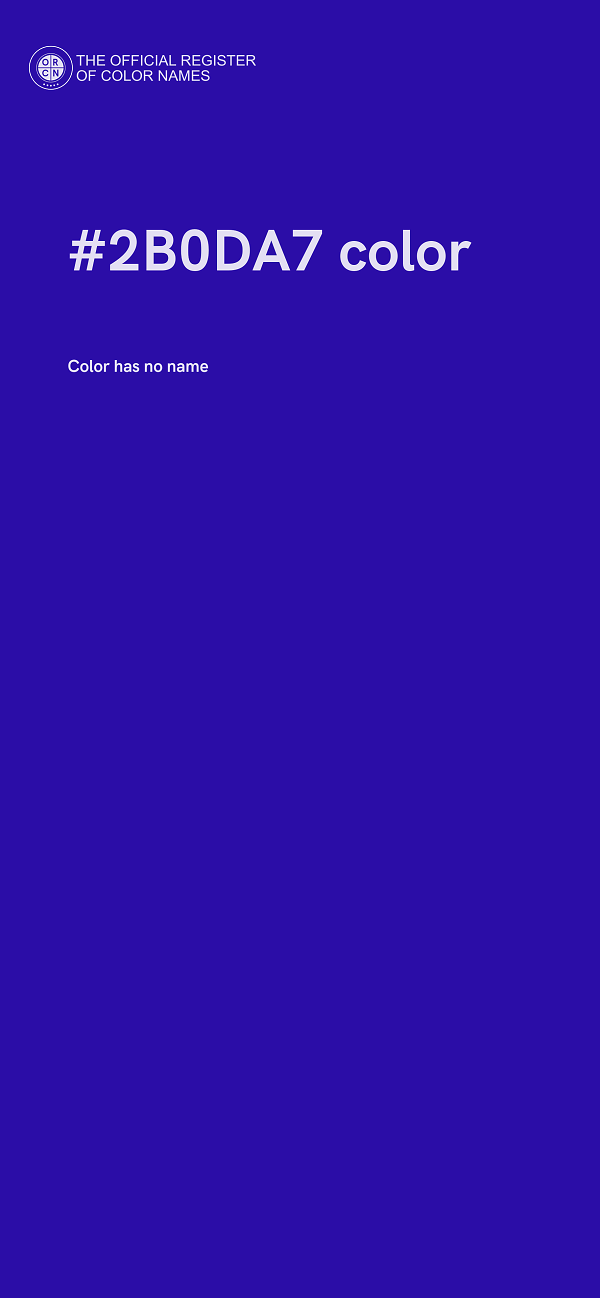#2B0DA7 color image