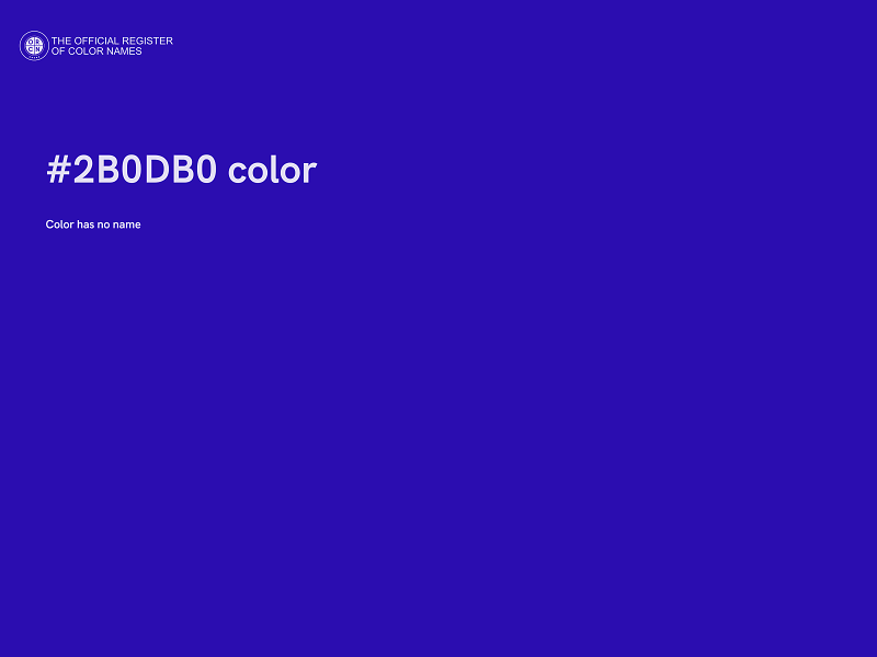 #2B0DB0 color image