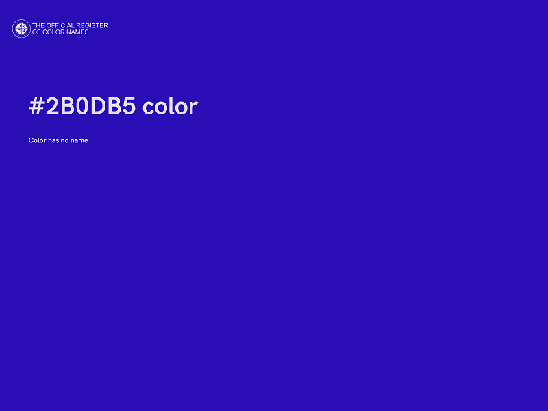 #2B0DB5 color image