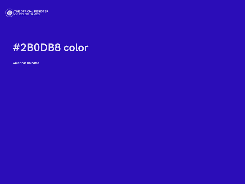 #2B0DB8 color image