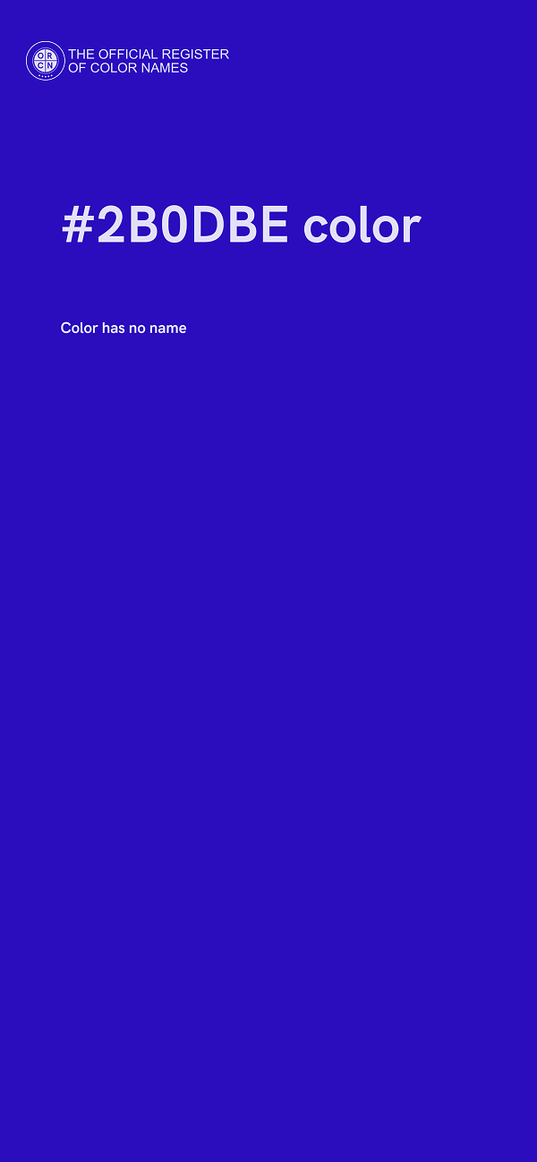 #2B0DBE color image
