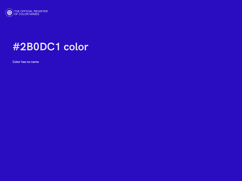 #2B0DC1 color image