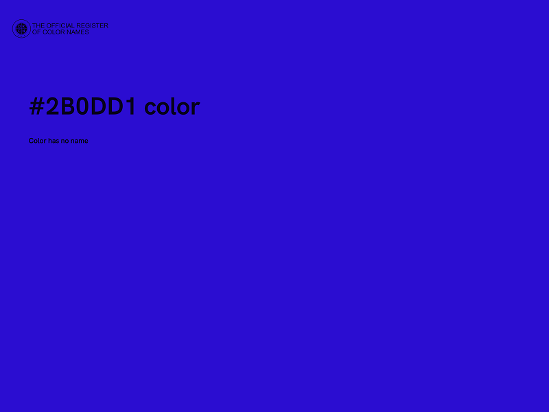 #2B0DD1 color image