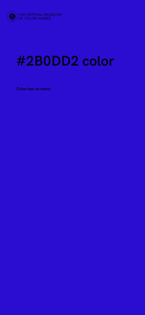 #2B0DD2 color image