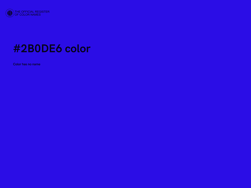 #2B0DE6 color image
