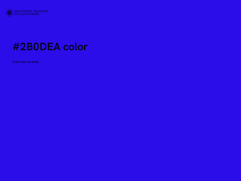 #2B0DEA color image