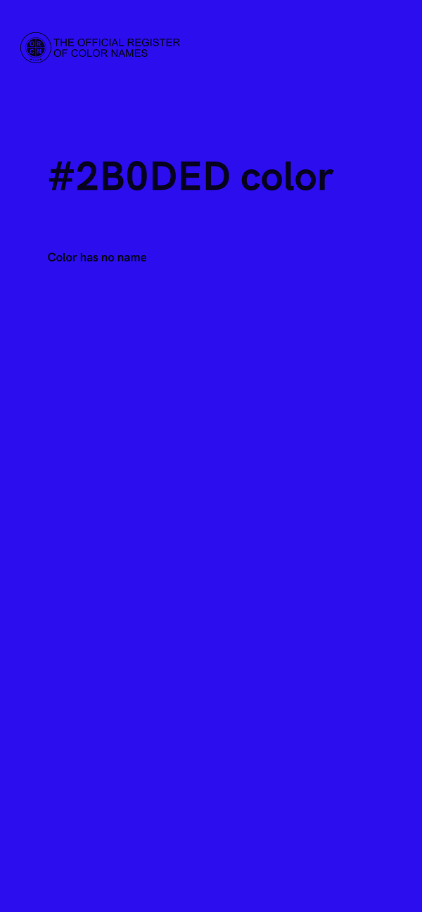 #2B0DED color image