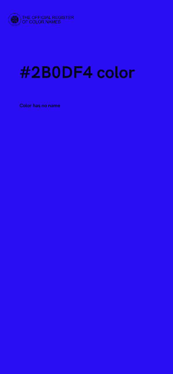 #2B0DF4 color image