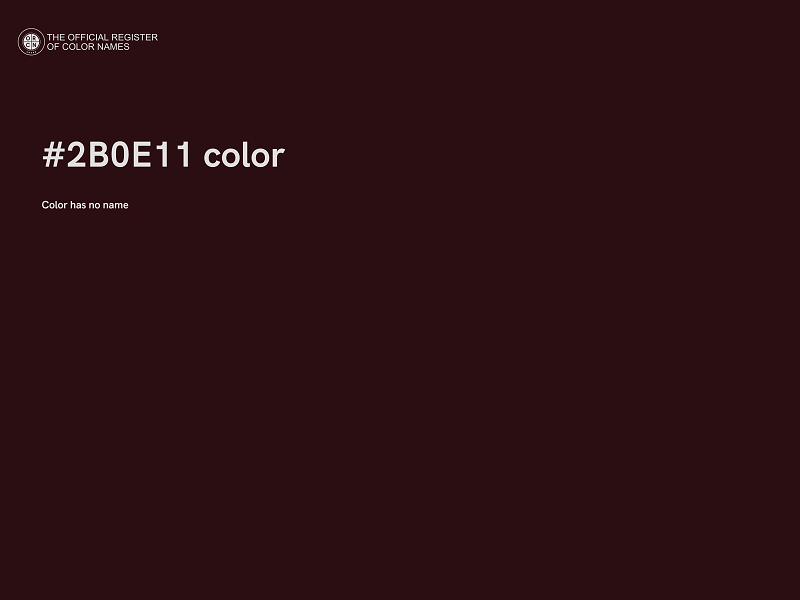 #2B0E11 color image