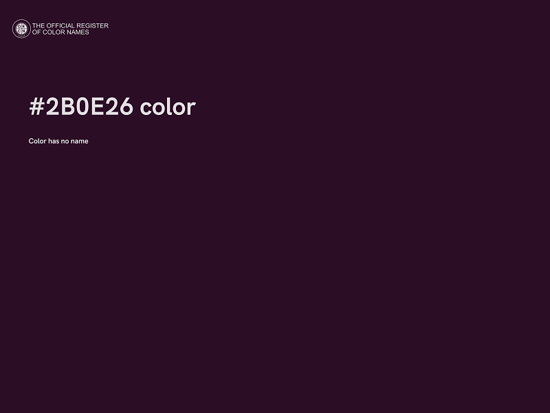 #2B0E26 color image