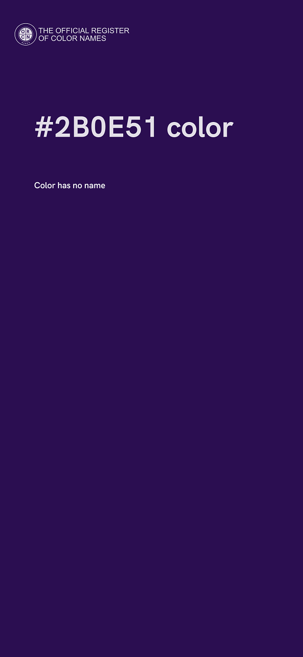#2B0E51 color image