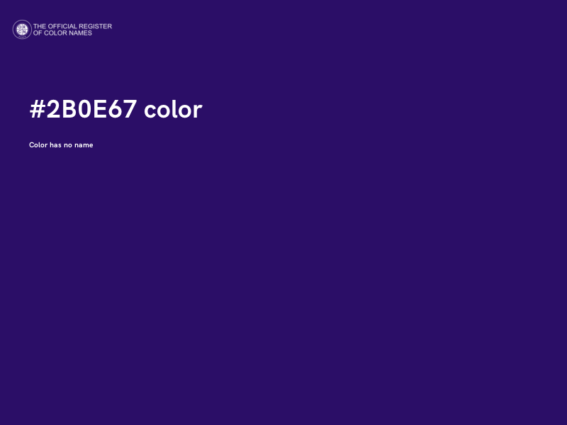 #2B0E67 color image