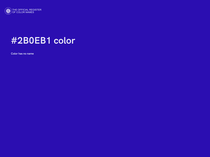 #2B0EB1 color image