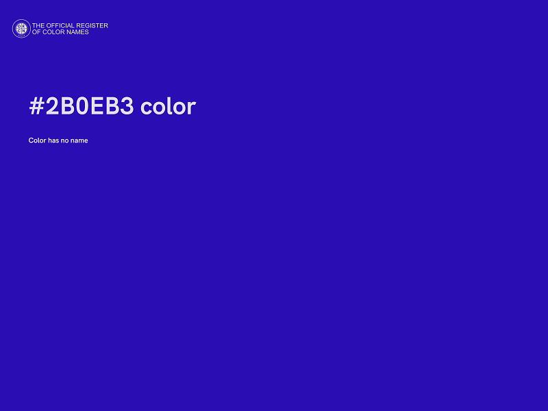 #2B0EB3 color image