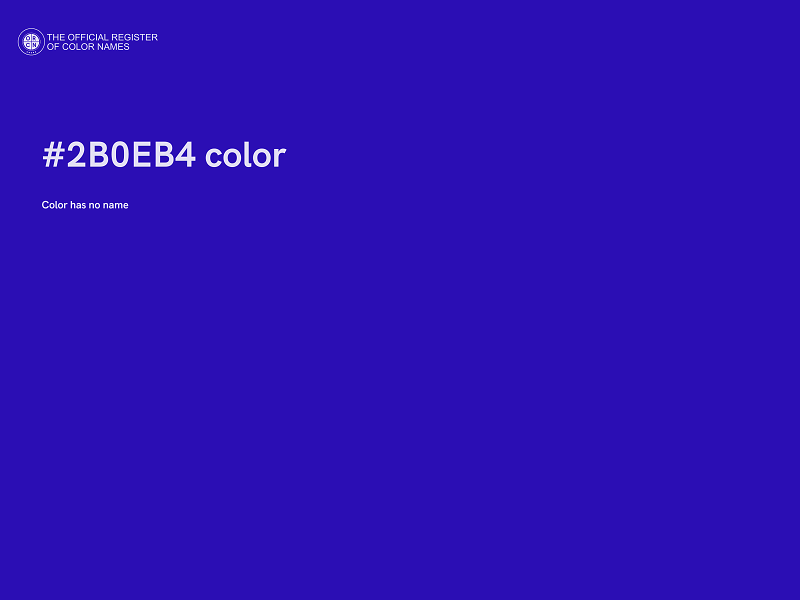 #2B0EB4 color image