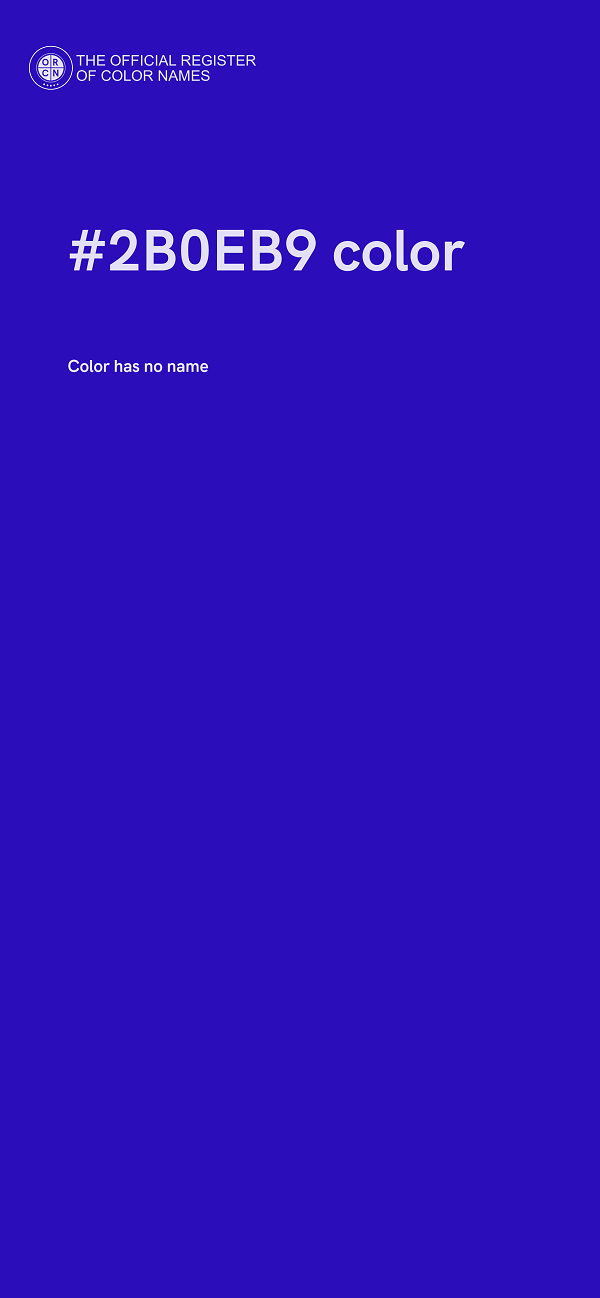 #2B0EB9 color image