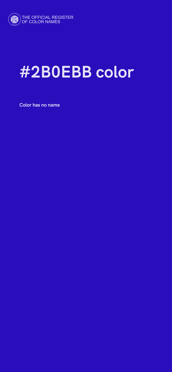 #2B0EBB color image