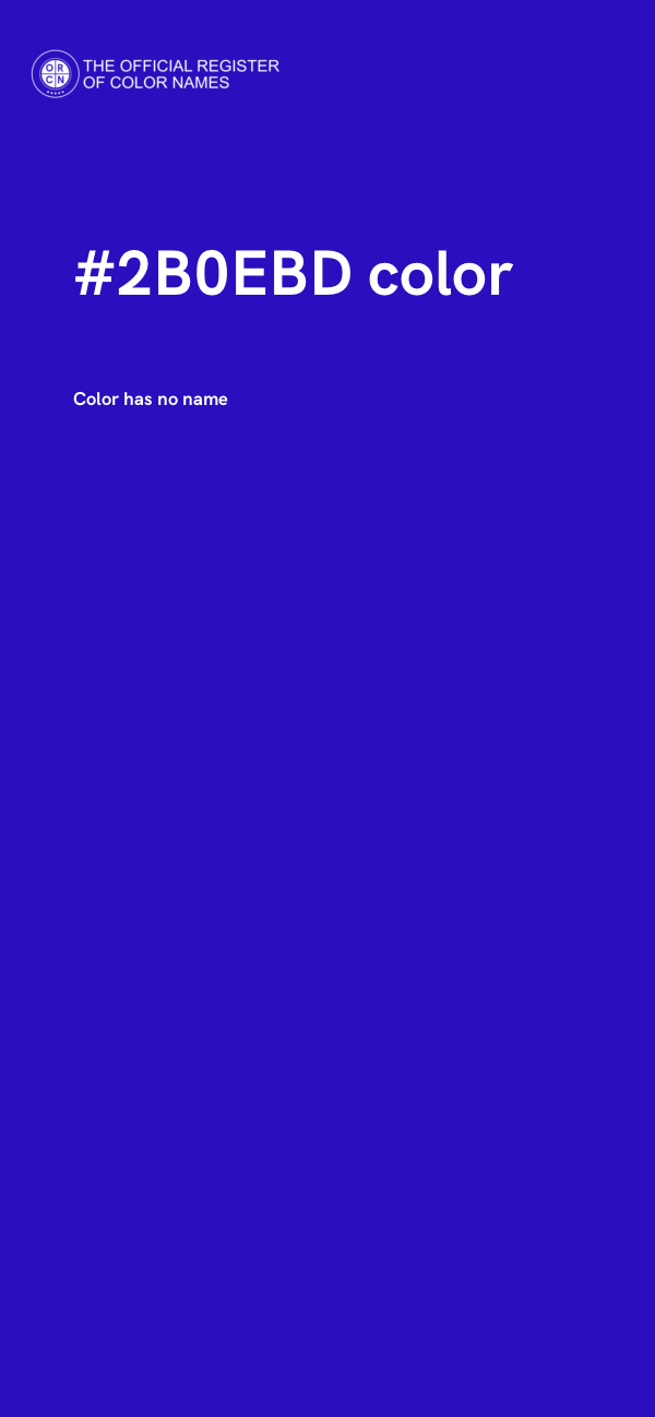#2B0EBD color image