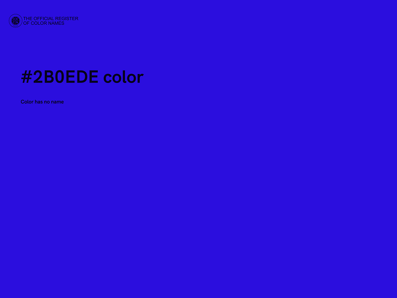 #2B0EDE color image