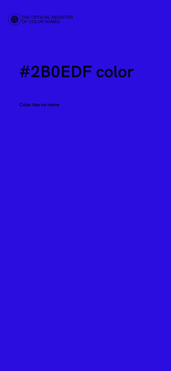 #2B0EDF color image