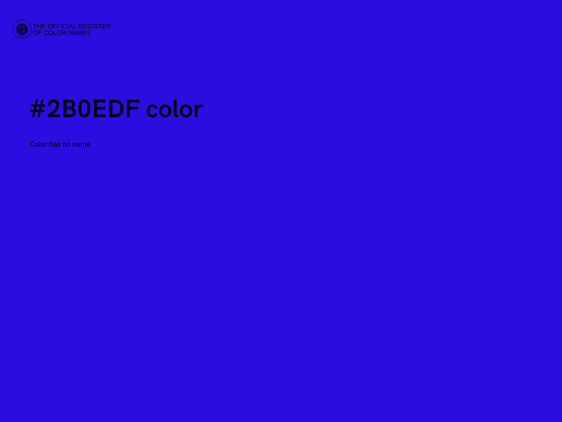 #2B0EDF color image