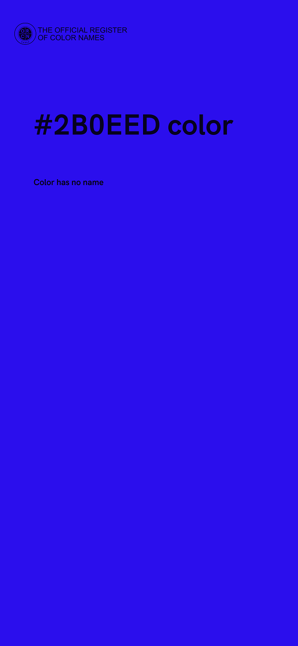 #2B0EED color image