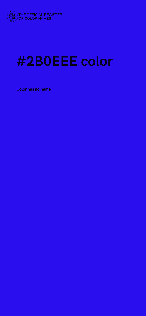 #2B0EEE color image