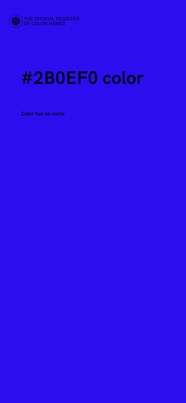 #2B0EF0 color image