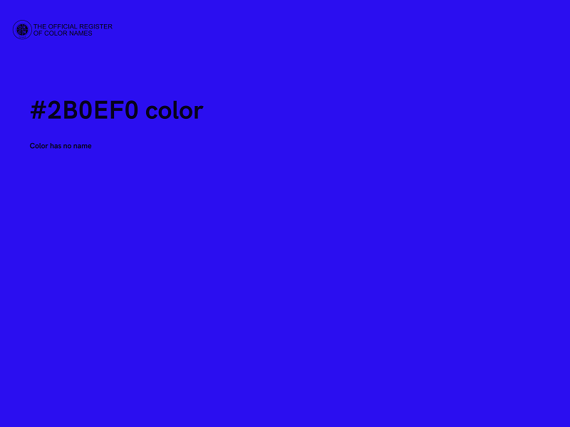 #2B0EF0 color image