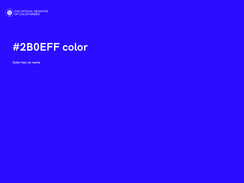 #2B0EFF color image