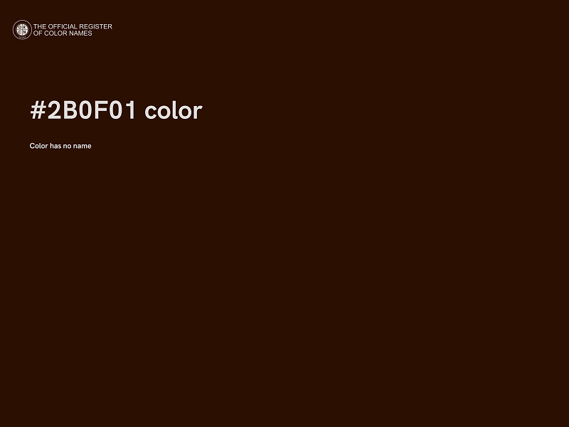 #2B0F01 color image