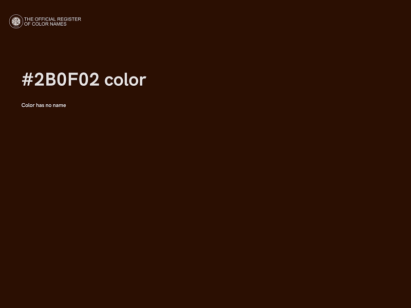 #2B0F02 color image