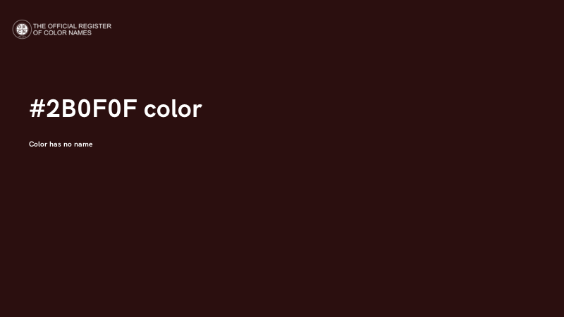 #2B0F0F color image