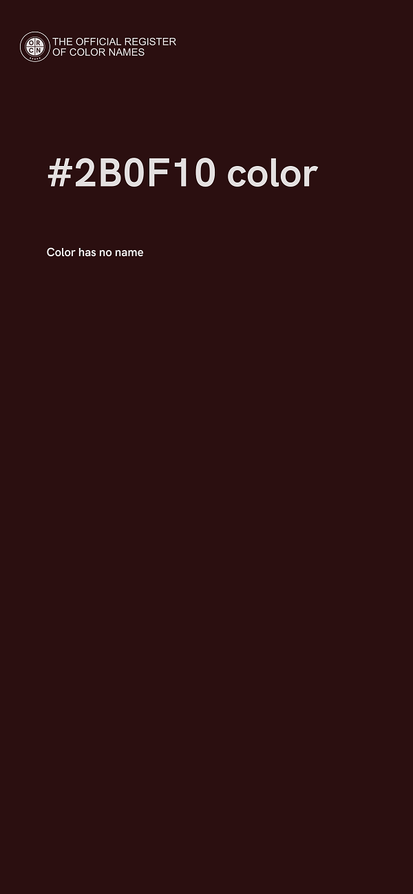 #2B0F10 color image