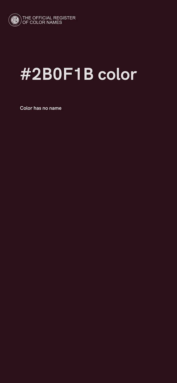#2B0F1B color image