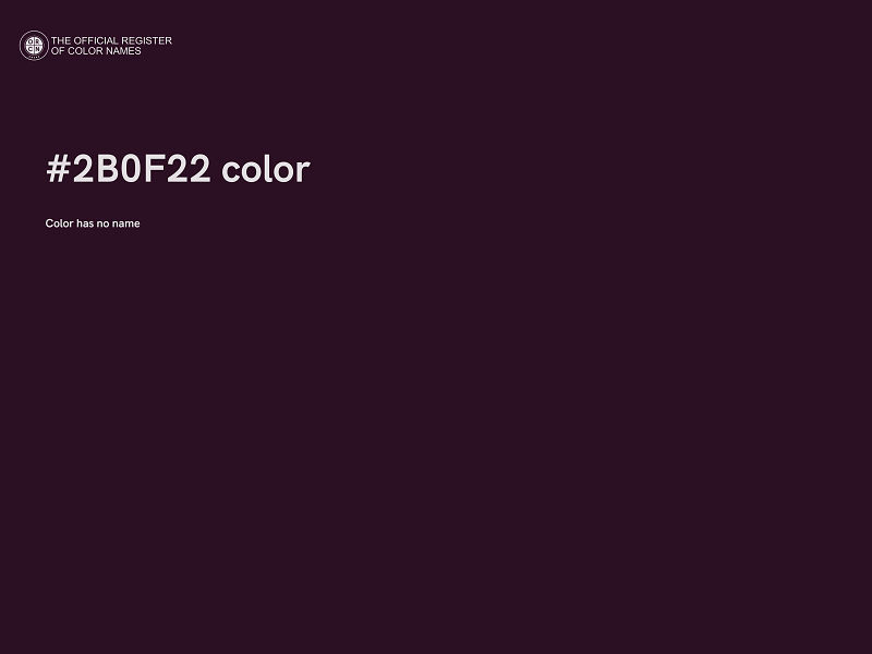 #2B0F22 color image