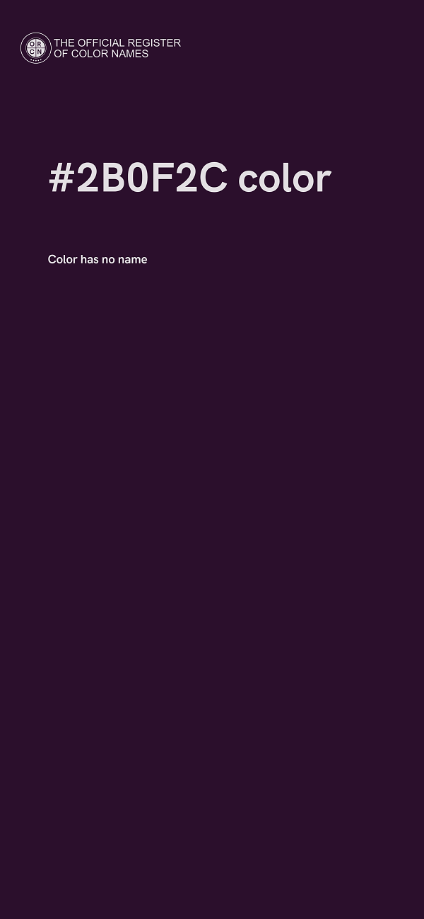 #2B0F2C color image