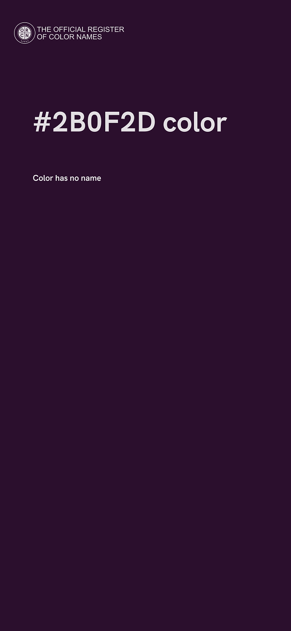 #2B0F2D color image